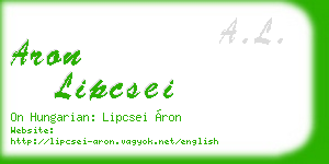 aron lipcsei business card
